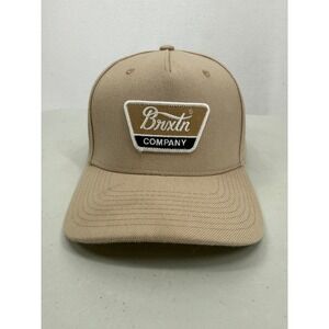 Brixton Snapback Hat Mens Khaki Tan Brixton Company Patch Wool Blend Cap